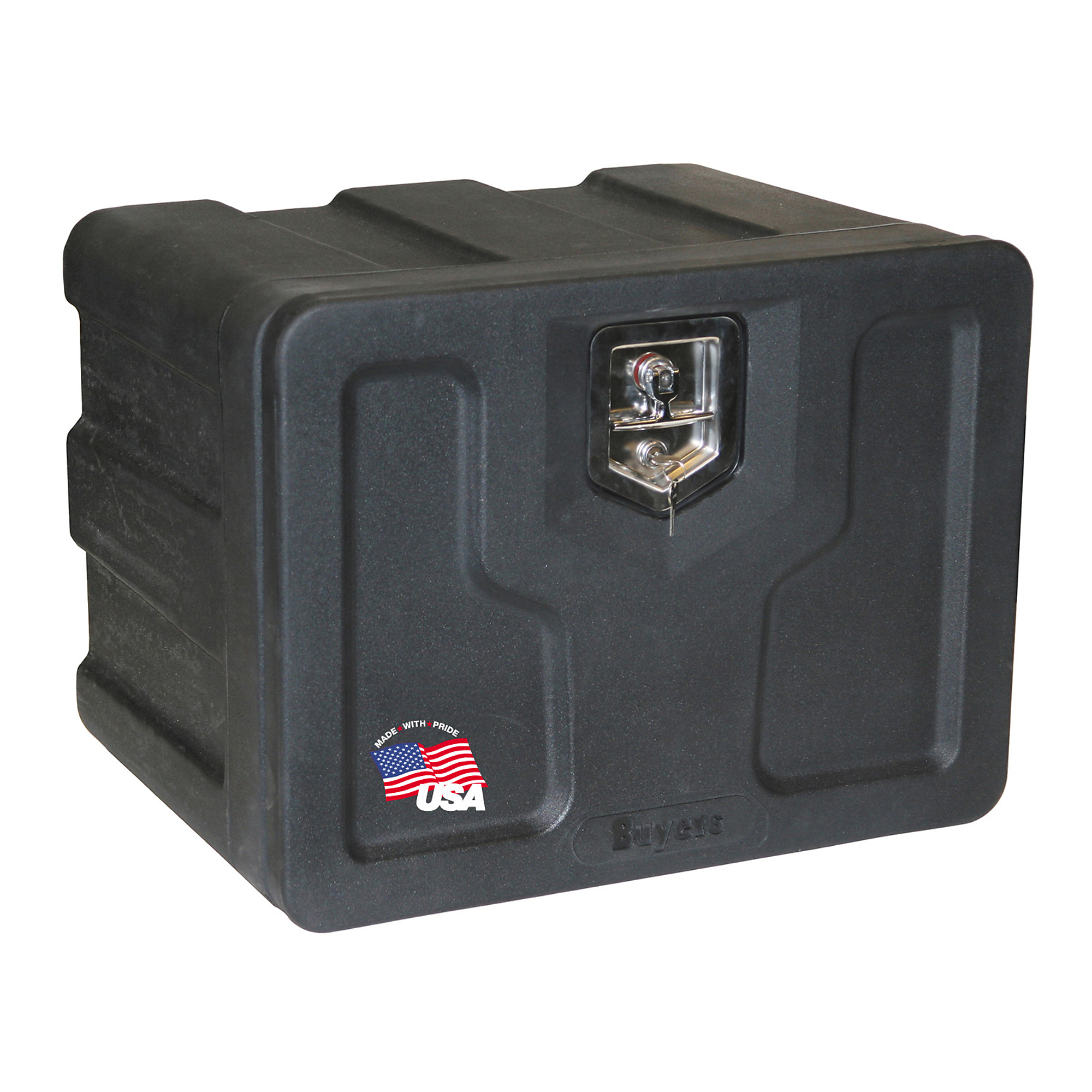 Buyers Products, 24x18x18in. Underbody Truck Bed Tool Job Storage Box, Width 24 in, Material Plastic, Color Finish Black, Model# 1717100